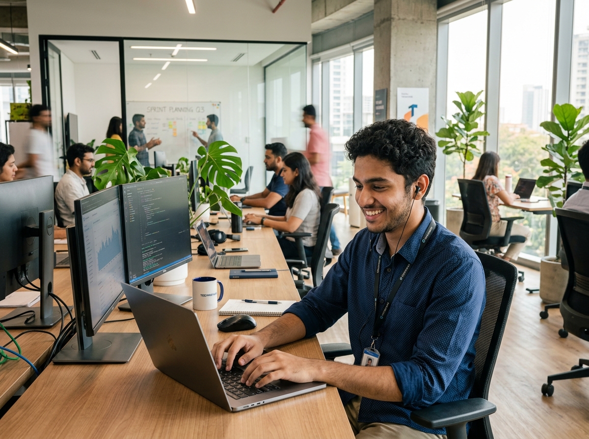Intern in paid program